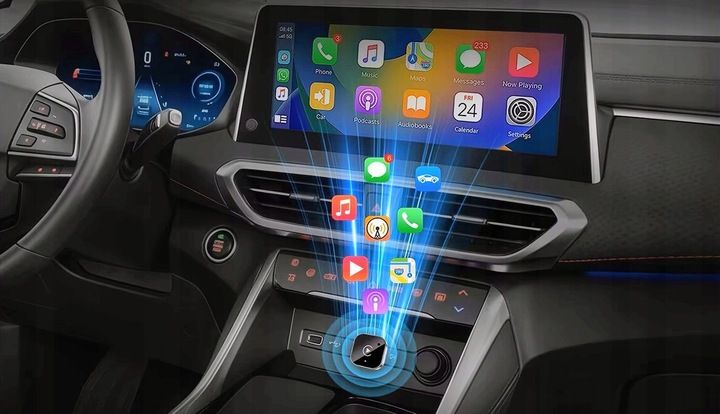 Adapter CarPlay Bezprzewodowy 5GHz Plug&Play iOS/Android Auto zdjęcie 3