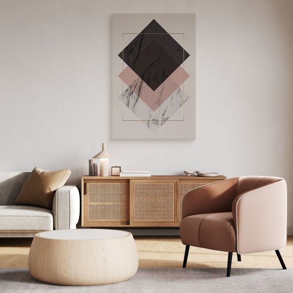 Obraz Na Płótnie Abstrakcja Pastele Marmur Styl Glamour 40cm x 60cm zdjęcie 6