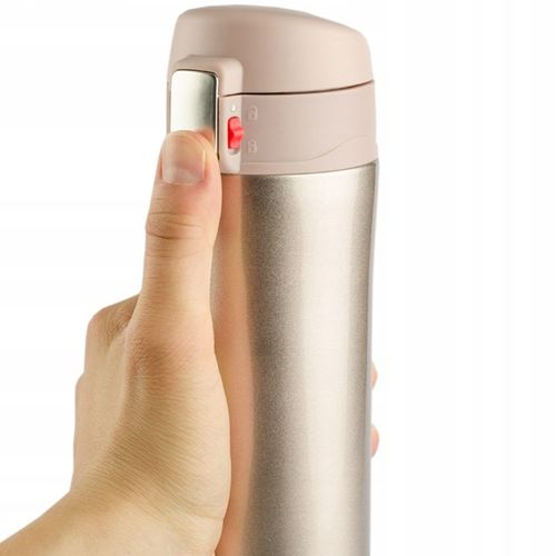 KUBEK LOCK 440 ML ZŁOTY termiczny szczelny z blokadą i izolacją próżniową na Arena.pl