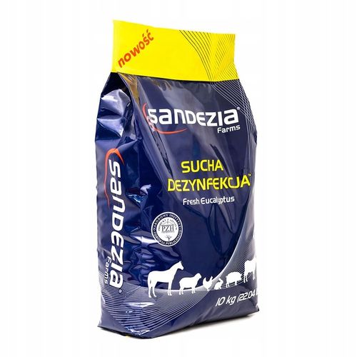 Sandezia 10kg – sucha dezynfekcja kurnika, obory i chlewni, wirusy bakterie na Arena.pl