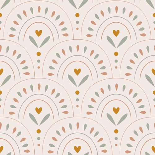 Tapeta W Rolce Dla Dzieci Geometryczny WZÓR Styl Boho Ornamenty na Arena.pl