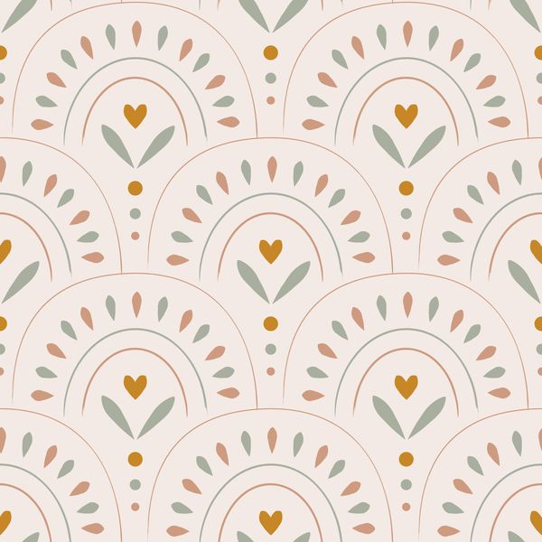 Tapeta W Rolce Dla Dzieci Geometryczny WZÓR Styl Boho Ornamenty zdjęcie 8