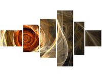 100CM 180CM OBRAZ 6 ELEM RÓŻA KTALNA ŚCIENNY