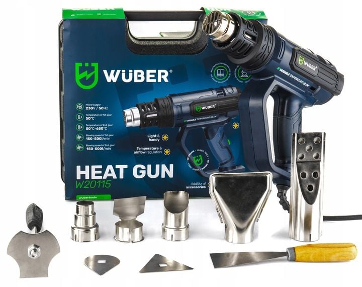 OPALARKA ELEKTRYCZNA 2 BIEGI REGULACJA LCD MOCNA 2200W + 5 DYSZ + SZPACHLA zdjęcie 6