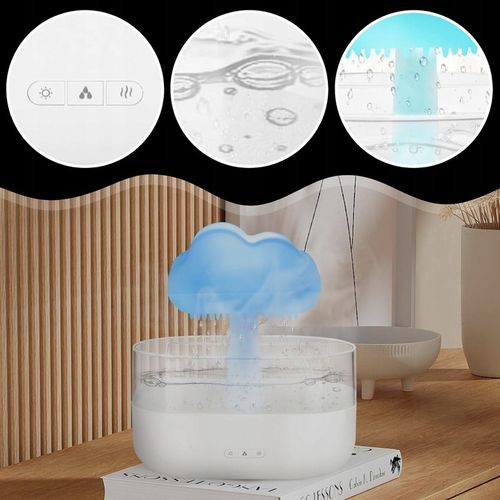 DUŻY NAWILŻACZ POWIETRZA DYFUZOR AROMATERAPIA GRZYBEK LAMPKA NOCNA LED na Arena.pl