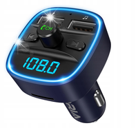 Transmiter Bluetooth Oria 5.3 FM z 2 portami USB Wyświetlacz LED