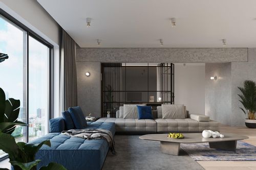 Sufitowa LAMPA natynkowa SL.0678 okrągła OPRAWA plafon tuba downlight betonowy szary na Arena.pl