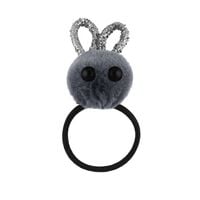 Gumka do włosów z cekinami Króliczek szary