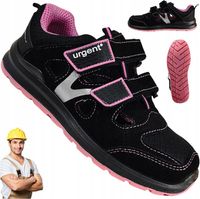 LEKKIE buty ROBOCZE ochronne SANDAŁY damskie PRZEWIEWNE na RZEP z NOSKIEM