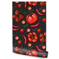 Tapeta Do Kuchni Papryczki Chili POMIDORY Napisy