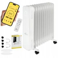 Grzejnik olejowy elektryczny Mission Air OSLO white 2500W biały WIFI TIMER
