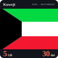 Karta eSIM Internet Kuwejt 5 GB na 30 dni - bez rejestracji