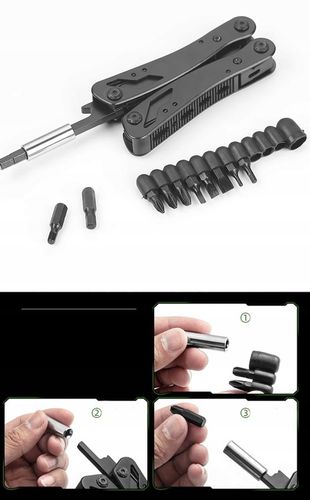 MULTITOOL NARZĘDZIE WIELOFUNKCYJNE SCYZORYK 21w1 ZESTAW BITÓW ETUI ZESTAW na Arena.pl