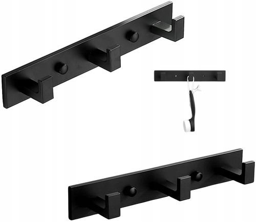 Panel Haczyki Wieszak Mocny Naścienny Czarny Loft na Arena.pl