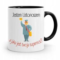 Kubek Czarny Dla Listonosza Jestem Listonoszem Z Nadrukiem Ze Zdjęciem