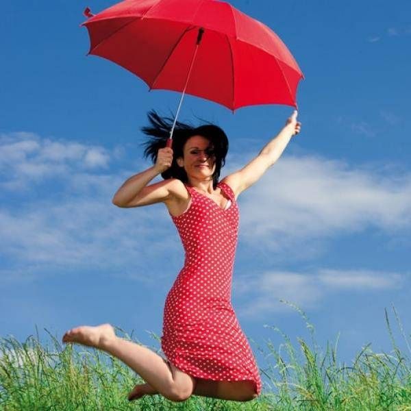 Parasolka manualna LILLE Czerwony zdjęcie 4