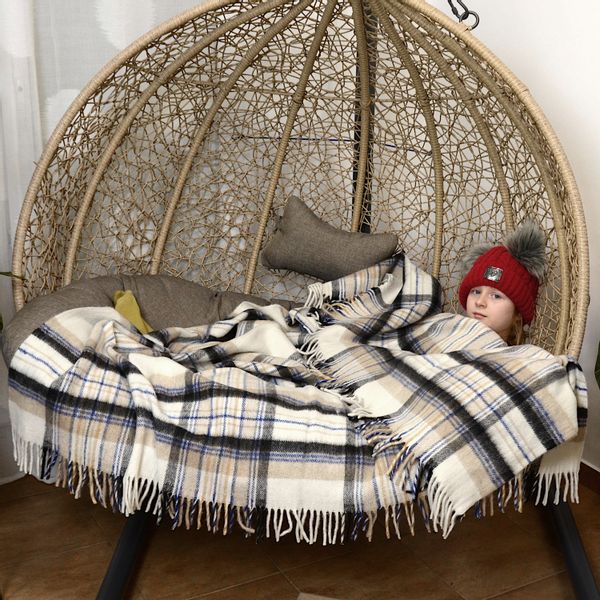 Koc Wełniany 150X200 Krata 18744 zdjęcie 2