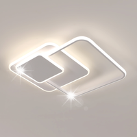 LAMPA SUFITOWA LED WISZĄCA BIALA KWADRAT NOWOCZESNA ŚCIEMNIALNA+PILOT 48W