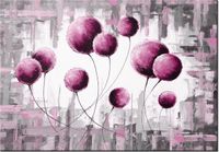 100 70CM OBRAZ PŁÓTNO ABSTRAKCYJNE DMUCHAWCE FUKSJI PŁÓTNO RAMA