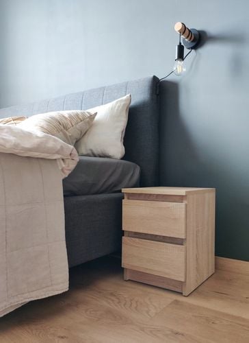 Szafka nocna, 2 szuflady stolik nocny, dąb sonoma na Arena.pl