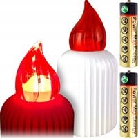 WKŁAD LED ALTUS CZERWONY NA BATERIE R6 AA DO ZNICZA ZNICZY CMENTARZ