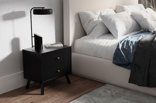 stolik LOFT nocny 45 cm czarny mat na Arena.pl