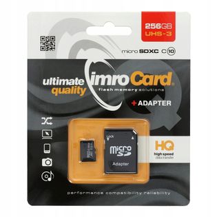 Karta pamięci MicroSDXC IMRO 256GB CL10 + Adapter