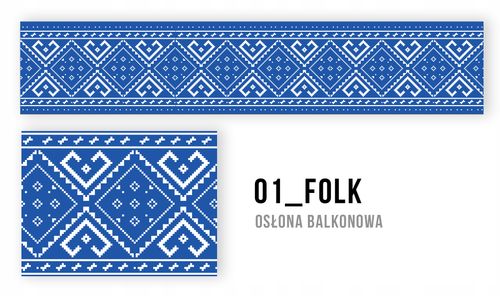 OSŁONA BALKONOWA MATA NA BALKON BIAŁA Z GRAFIKĄ BARIERKA WYMIAR na Arena.pl