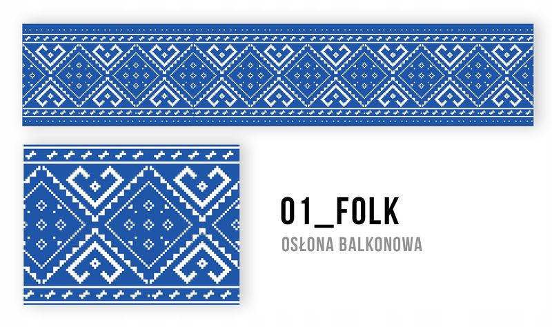 OSŁONA BALKONOWA MATA NA BALKON BIAŁA Z GRAFIKĄ BARIERKA WYMIAR zdjęcie 4