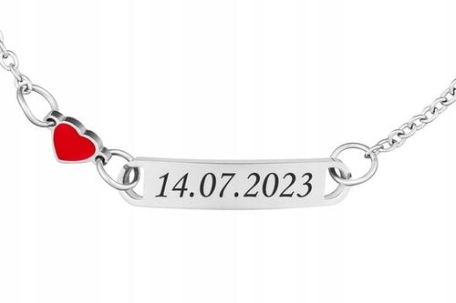 Bransoletka Srebrna SERCE GRAWER dla Dziecka S1Prezent dla Córki Wnuczki na Arena.pl