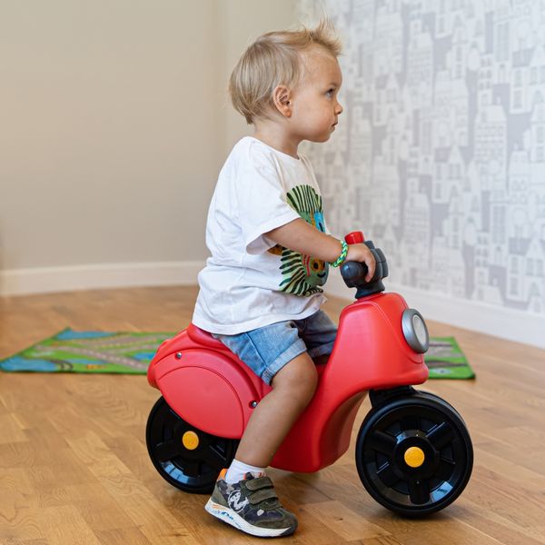 FALK Jeździk Scooter Strada Scooter Czerwony Ciche Opony od 1 Roku zdjęcie 5