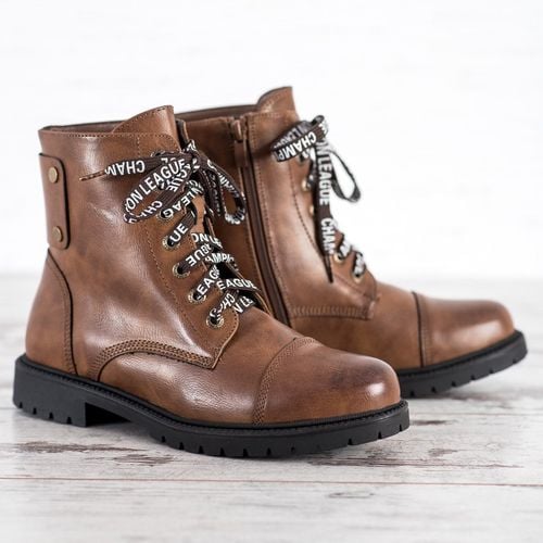 Brązowe Sznurowane Botki r.39 na Arena.pl