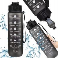 BUTELKA MOTYWACYJNA NA WODĘ BIDON SPORTOWY Z MIARKĄ SIŁOWNIA FITNESS