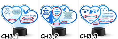 Statuetka LED CHRZEST CHRZCINY Upominek RAMKA LED na Arena.pl