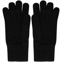 Czapka Zimowa Komin Rękawiczki Komplet Męski Ocieplany Polarem Czarny