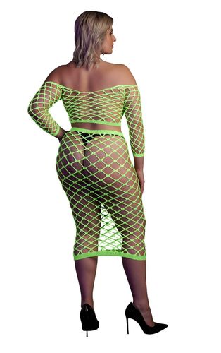 long sleeve crop top and long skirt  xl/xxxxl na Arena.pl