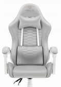 Fotel gamingowy Hell's Chair HC- 1000 Grey White Szary Biały Tkanina