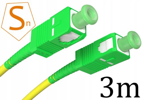 Patchcord światłowód kabel SC/APC-SC/APC 3m simple na Arena.pl