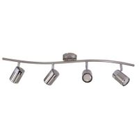 Plafon LAMPA sufitowa OLAF 03258 Ideus metalowa OPRAWA listwa regulowane reflektorki tuby chrom satyna