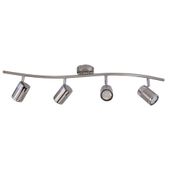 Plafon LAMPA sufitowa OLAF 03258 Ideus metalowa OPRAWA listwa regulowane reflektorki tuby chrom satyna