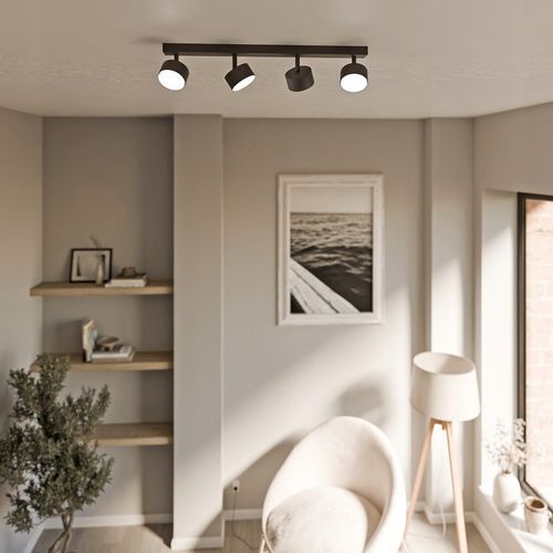 Lampa Sufitowa Szyna 4x GX53 Spot Reflektor Oprawa Ruchoma Czarna 60cm na Arena.pl