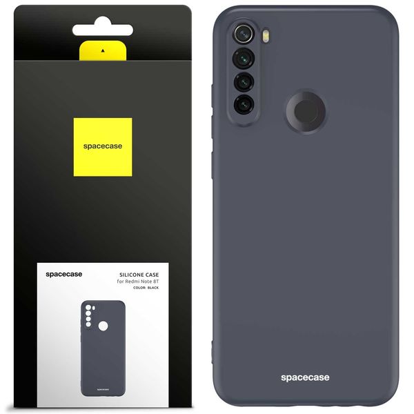 Spacecase Silicone Case Redmi Note 8T Black zdjęcie 1