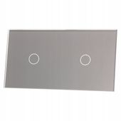 PANEL SZKLANY 1+1 (2 PUSZKI) - SREBRNY LIVOLO