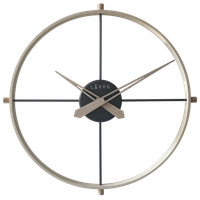 LAVVU Stylowy drewniany zegar LOFT o industrialnym wyglądzie