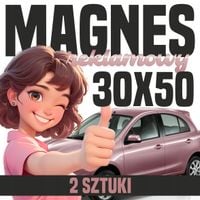 Reklama magnetyczna magnes reklamowy na auto firmowe 30x50 cm - 2 szt