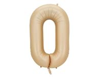 Balon foliowy "cyfra 0", beżowa, 100 cm [balon na hel]