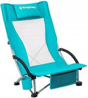 Składane krzesło plażowe z wysokim oparciem KingCamp