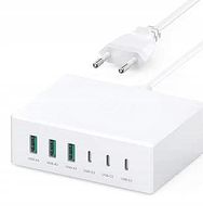 HUB USB MULTIPORT 6 PORTÓW DO ŁADOWANIA 3X USB, 3X USB-C BIAŁY