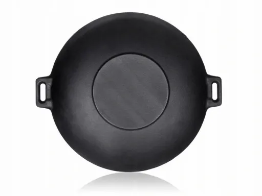 PATELNIA ŻELIWNA WOK Garnek duża ciężka 36,5 cm zdjęcie 9