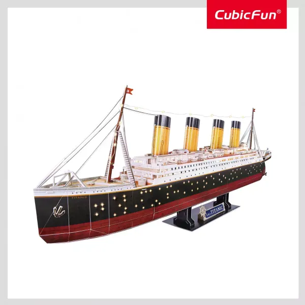 Puzzle 3D 266 elementów. Titanic (wersja LED) zdjęcie 4